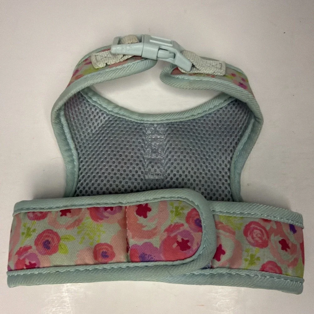 Simply Wag XS Pink Floral Doggy Harness